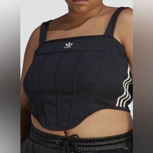 Adidas Plus size rib corset tank